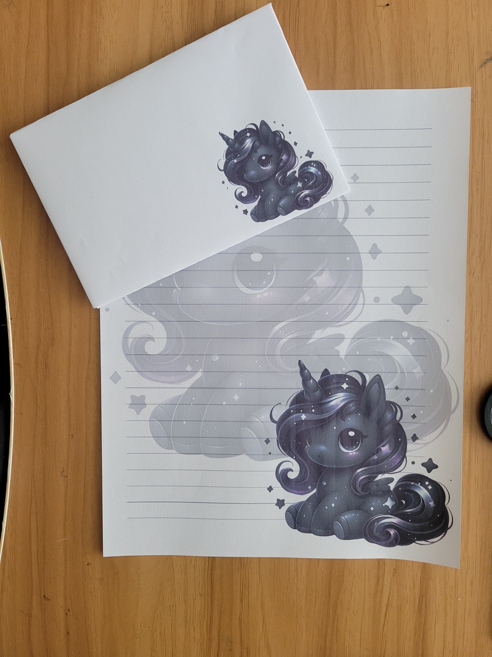 🖤NEW🖤 24pc Unicorn Lined Stationery Set - Cute Home Office Paper